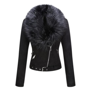 Women fur Leather Jacket